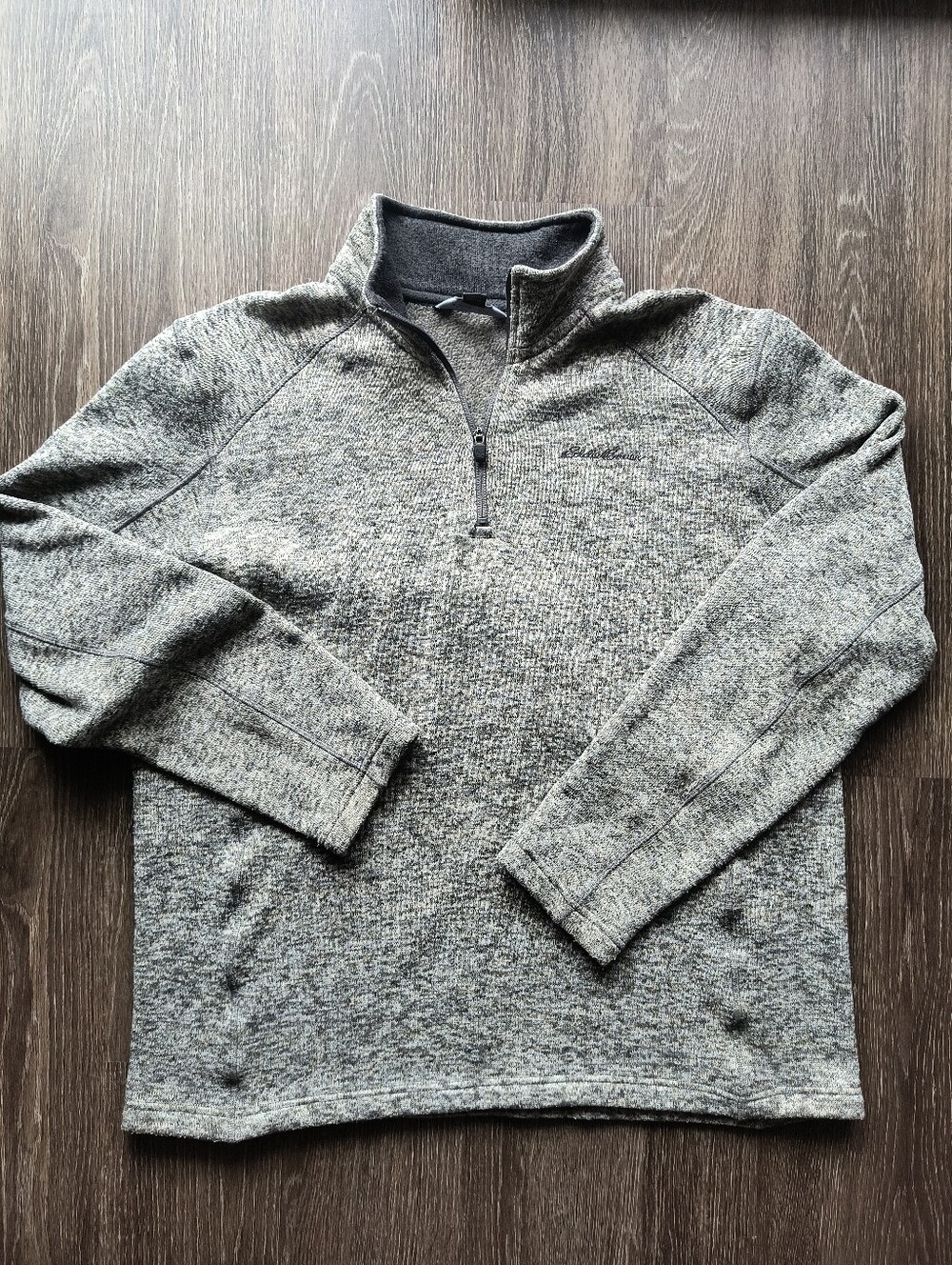 Eddie Bauer Gray Half-Zip Knit Pullover XL